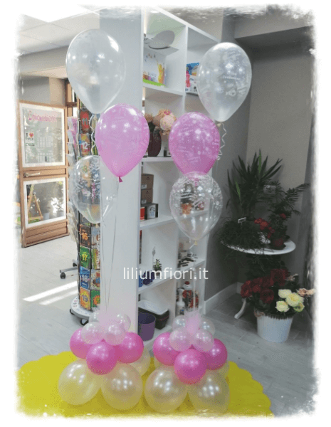 Due basi con 3 o più palloncini 12pollici ad elio 